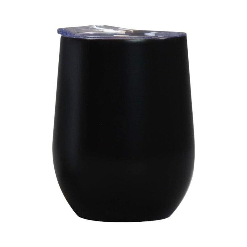 Copo Térmico em Aço Inox Preto Fosco Parede Dupla com Tampa