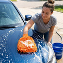 Luva Microfibra Lavagem Automotiva Laranja Macia Não Risca Durável