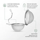 Infusor Filtro de Chá Globo 5cm Aço Inox Peneira